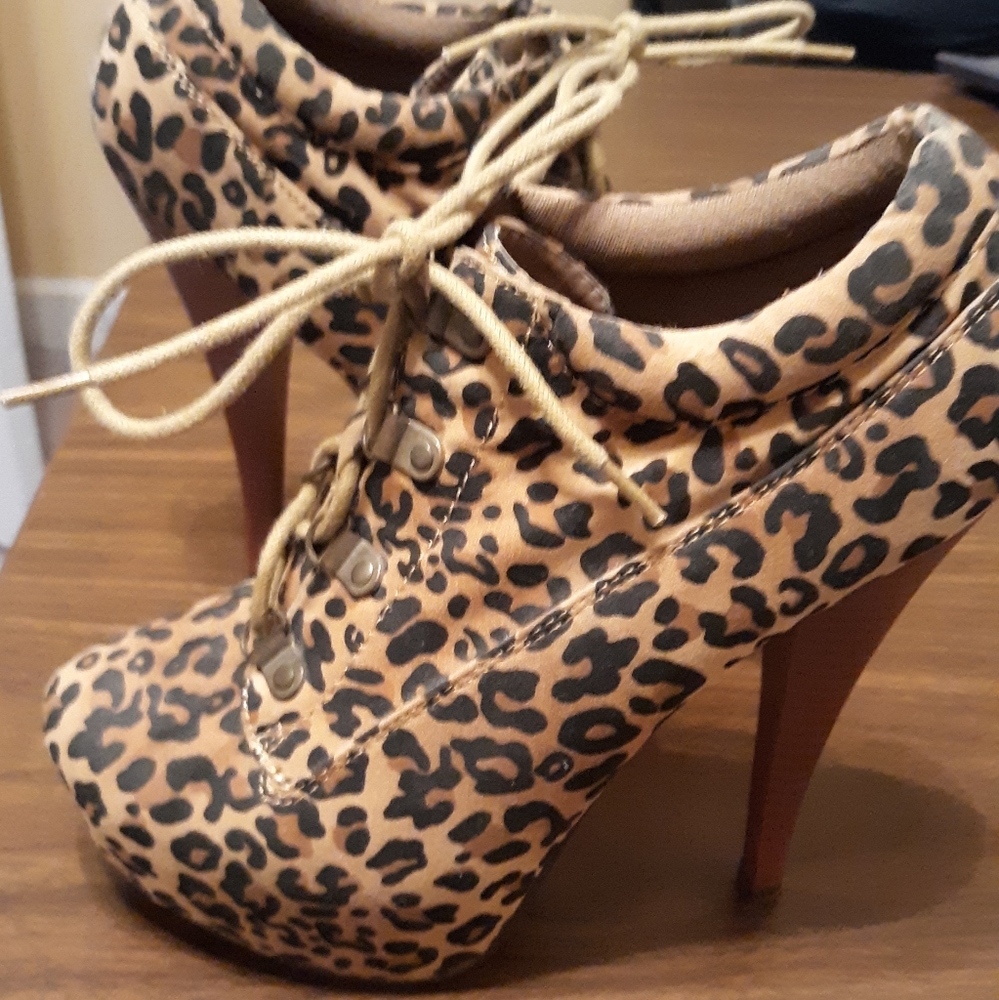 Platform Animal Print Booties